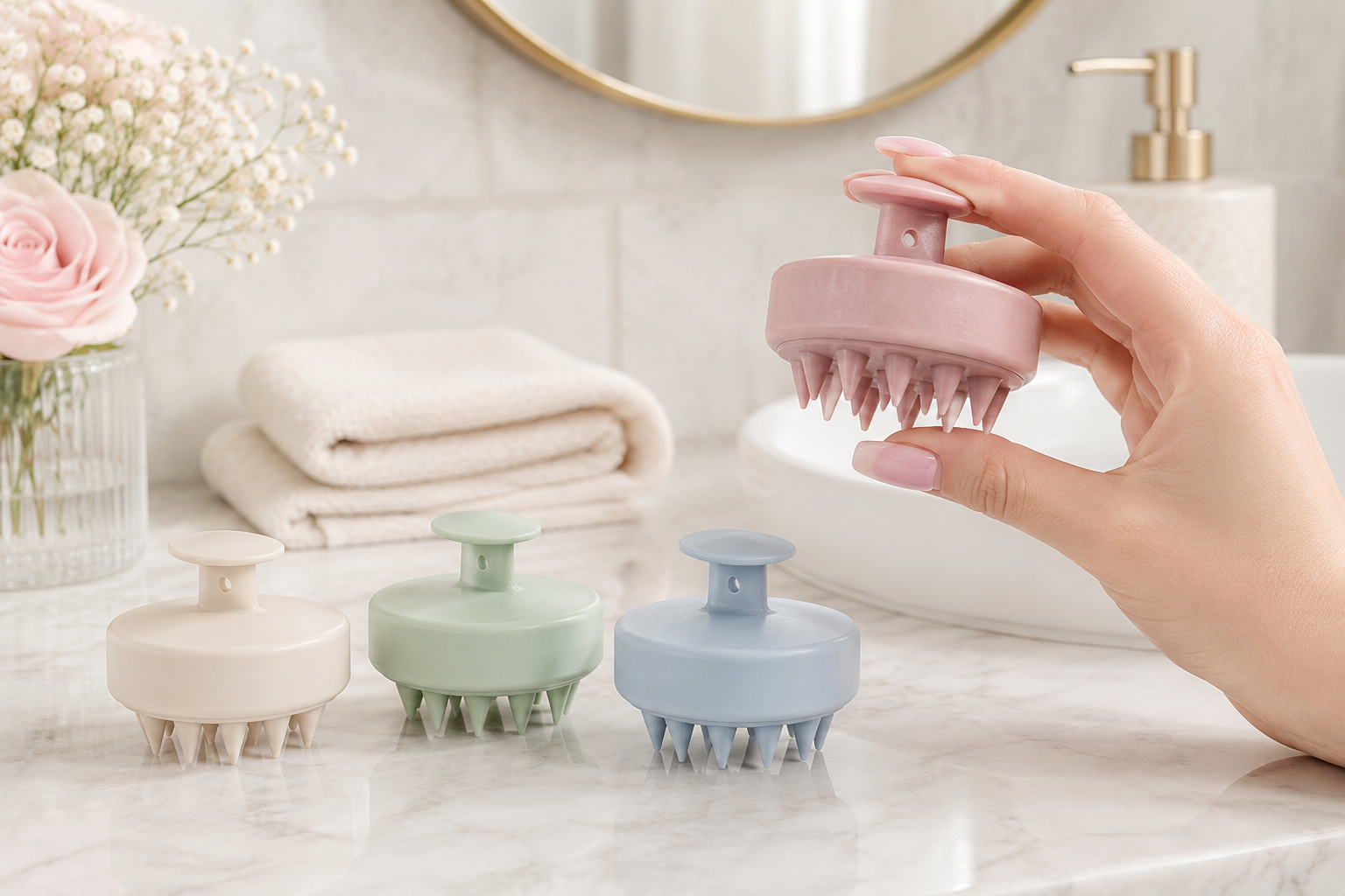 Coloured Silicone Scalp Massager